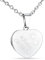 Hanessa Personalisierte Kette mit Gravur Edelstahl 50 cm mit Anhänger Herz in silber - Personalisierte Halskette für Frauen - Personalisierter Schmuck Damen Kettenanhänger