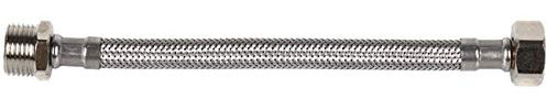 Suinga Tuyau de plomberie 15 cm, 3/8 mâle - 3/8 femelle | Tuyau inoxydable | Tuyau de robinet flexible
