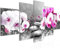 Runa Art Wandbilder Blumen Orchidee 5 Teilig Bild auf Vlies Leinwand Deko Wohnzimmer Feng Shui Grau Rosa 035552a