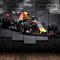 yuanjun 3D Leinwanddrucke,Modulare Wandkunst Wandaufkleber,5 Teiliges Wandbild,Größe 150 X 80 cm Leinwandbild, Wandbilder XXL Max Verstappen F1 Racing