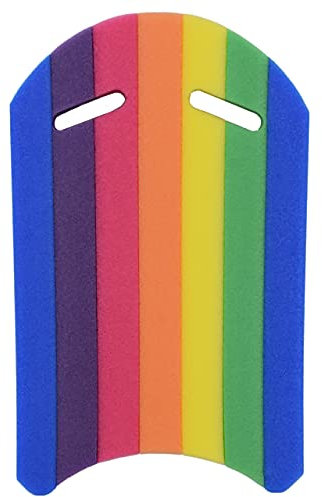 Swimming Kickboard Kids & Adults - EVA Foam Floating Board Float, Pool Kick Board Learning Swim Safety Aid, Rainbow
