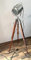 Handmade Nautical Chrome Spot Light Floor Lamp with Wooden Tripod Marine Studio Searchlight Home Decorative Lamp