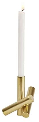 Lambert - Kerzenleuchter, Kerzenständer - Mika - Edelstahl - Farbe: Gold - (ØxH) 12 x 30,5 cm