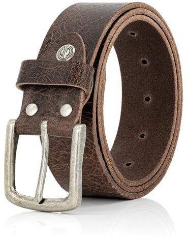 LINDENMANN Gürtel Herren Büffelleder 40 mm braun, Farbe/Color:braun, Size US/EU:Bundweite 110 cm Gesamtlänge 125 cm W 43.3 XL