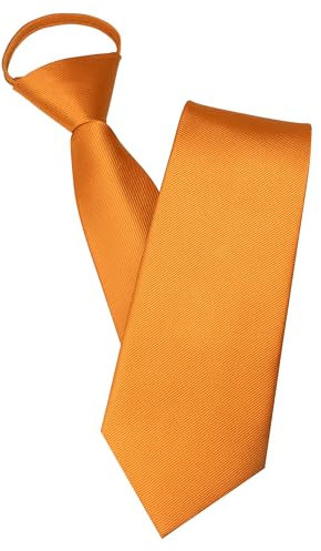 JEMYGINS Krawatte Herren mit Gummizug - Bereits Gebundene Krawatte Champagner-Gold Hochzeit Schlips