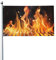 3 x 5 Fuß Flagge Flaming Charcoal Grill Musterdruck Heimdekoration Flagge mit Loch 3 x 5 Fuß Flagge Dekoration Gartenhaus Banner für drinnen und draußen