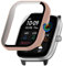 SeNool Custodia Compatibile con Amazfit GTS 4 Mini, PC Cover Rigida con Vetro Temperato Protezione di Schermo, [Durezza 9H] Case Compatibile con Amazfit GTS 4 Mini - Rosa