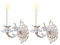 UNISTRENGH Cast Iron Heavy Duty Wall Mounted Candle Sconces Holders Pack of 2,Shabby Chic Pillar Candle Holder Candelabra,Wall Decor for Living Room Fireplace Yard Pathway (Distressed White)