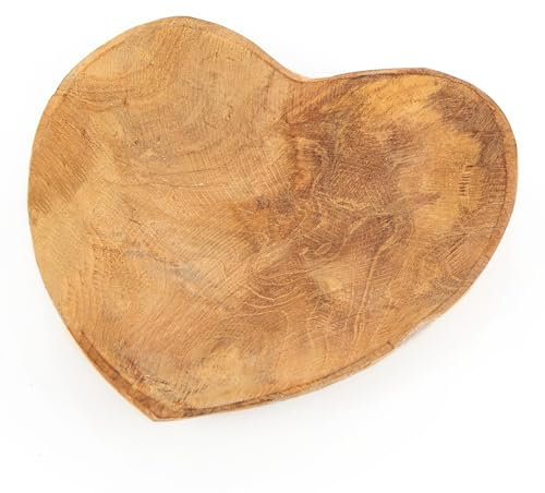 Logbuch-Verlag Kleines Herz Schale Holz 15 x 15 cm Herzschale Valentinstag Geburtstag Muttertag als Kleinigkeit