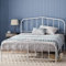 Zinus Heidi Cama 90x190 cm - Altura 31cm con almacenamiento debajo de la cama - Marco de la cama de plataforma de metal con cabecero y piecero - Blanco