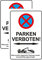 INDIGOS UG - Panneaux - 400 x 300 mm - Lot de 2 panneaux XL - Interdiction absolue de maintien - Plaque composite en aluminium - Pour garage, hôtel, parking, école, abri de voiture, entreprise