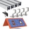 TEOV PV Montageset Ziegeldach Glasziegeldach, Befestigung Solarmodul Halterung mit 30cm Photovoltaik Montageschiene und Dachhaken, Solarpanel Halterung mit Endklemme, für 30~50mm 1 Solarmodule