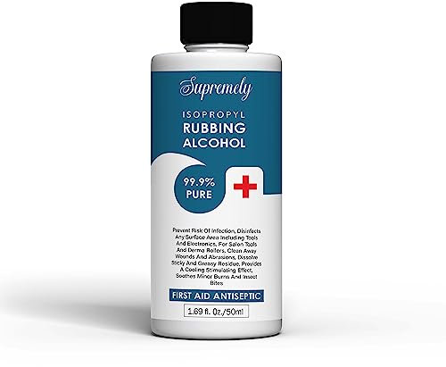 Supremely Multipurpose Rubbing Alcohol 99.9%: Disinfectant, Cleaner, and First Aid Essential Pharma Grade