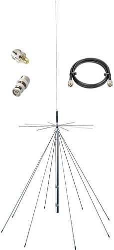 Scanner à fréquence multiple - Station de base - 25-1300 MHz - Antenne de base pour SDR, radio, scanners, radio. Couverture HF, AIR, UHF, VHF, FM, AM, FRS, parfait pour SDR, radio, scanner et radio