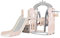 Toboggan et balançoire pour bébé Toboggan autoportant pour Enfant Centre d'activités pour Aire de Jeux Ensemble de Jeux intérieur extérieur Toboggan Long Equipement de Jeux (Tower Pink)