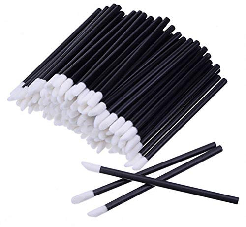 ZHIYE Lip Brushes, 300Pcs Black Lip Brushes Make Up Brush Lipstick Lip Gloss Wands Applicator Tool Makeup Beauty Tool Kits