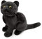 lilizzhoumax Schwarze Katze plüschtier 28cm/11Zoll Simuliertes Tier Katze Kawaii Niedlich Kuscheltier Stofftiere Realistische Spielzeug Ostern Geschenk für Kinder Jungen Mädchen Ostern