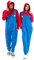 OppoSuits Adult Unisex Mario Onesie - Nintendo One-Piece Pyjamas - Loose Fit - Inklusive Taschen - Rot und Blau
