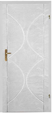 TapeOn Modern Türpolsterung zur Selbstmontage CLASSIC SET | Türverkleidung | Tür Reparatur für Innentüren | Schallschutz | T2 Halbmonde | Farbe: Eiche weiß | 101 x 205 cm | passt für 80/90 Türen
