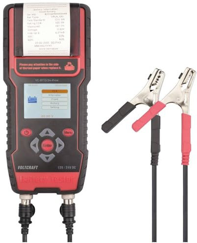 VOLTCRAFT VC-BT12/24-Print Kfz-Batterietester 12 V, 24 V Batterieprüfung 243 mm x 110 mm x 59 mm