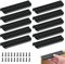 Tiradores Invisibles Cocina 10 Piezas Negro Tiradores 80mm Ocultos Tiradores Ocultos para Armarios Tiradores de Perfil de Aluminio Muebles De Aluminio Tiradores Ocultos Adecuado para muebles Cajones