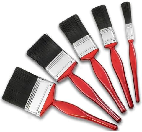 Paint Brush Set Fine Detail Artist Paint Brushes For Walls Ceilings Woodwork Metal Achieve Smooth Finishes With No Loss Of Bristle Perfect For Every Project Assorted Sizes (5pc)