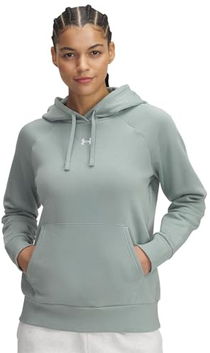 Under Armour Damen Rival Fleece Hoodie, Silica Grün/Weiß, L