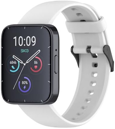 TINGYR Correas Compatible con Amazfit Bip 5 Unity, Ligero, Fácil de Reemplazar, Reloj Correa de Repuesto. Blanco
