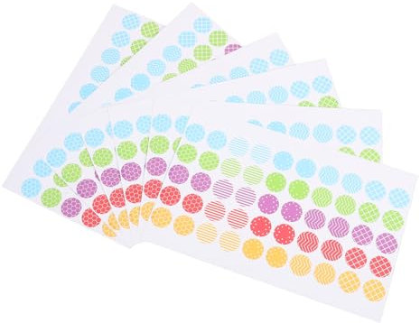 DIYEAH 6 Blätter Locherverstärkungsaufkleber Papierlochverstärkungsaufkleber Rundlochverstärkungsaufkleber Lochverstärkungsaufkleber Papierverstärkungskreise Für Gelochte Blätter Planerau