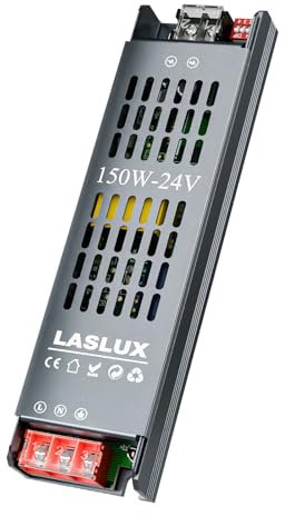 Alimentatore LED 24v 6.25A 150W, Dimmer Trasformatore Universale AC 220V a DC 24v, Professionale per Strisce e Luce a Bassa Tensione, Lampade (24v, 150 Watt)