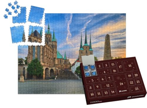 puzzleYOU: Puzzle-Adventskalender | „Dom von Erfurt, Thürigen, Deutschland“ – aus der Puzzle-Kollektion Erfurt