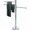 Piantana portasciugamani da terra in acciaio inox satinato con 3 bracci orientabili – porta asciugamani salvaspazio moderno – base stabile – porta salviette da camera, bagno, lavanderia – 87x37x22 cm