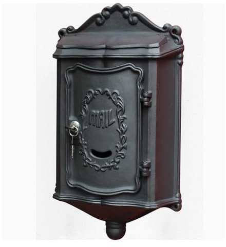 Wandbriefkasten, Briefkästen Für Außen, Briefkasten Groß, Rostbeständiger Briefkasten Aus Aluminiumguss, Retro-Modestil, Extra Großes Fassungsvermögen, Geeignet Für Den Garten Im Innenhof Einer Villa(