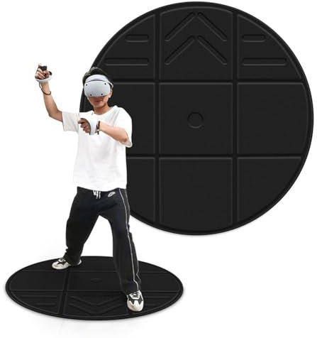 VRTYVEYBB Foldable VR Mat For Meta 3S Round Anti-Fatigue Floor Mat Non-Slip Gaming Accessory For Pro PSVR2 333010CM 3 Colors(Black)