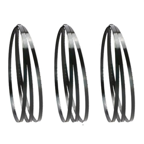 NHEISSCF Band Saw Blades, 3pcs 10T Band Saw Blade, 10TPI 1/4 Inch Band Sawblades, 6mm Multi Length Portable Bandsaw Blades For Woodworking For Cut Curve(69 x 1/4 inch)