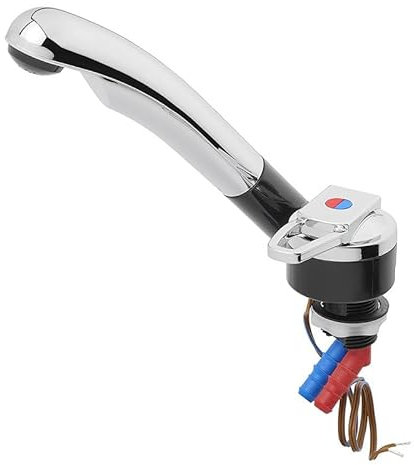 Mitigeur céramique Deluxe Ø27mm - 12V rabattable chrome/noir IP67