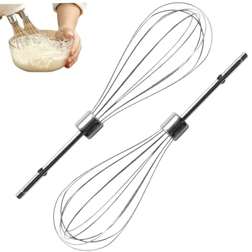 Dbvnnsy 2pcs 7.9 batteurs de batteurs à Main en Acier Inoxydable, Accessoires fouettés pour Batteur électrique, Batteur d'oeufs, frottement, crème et Outil de mélange de Farine
