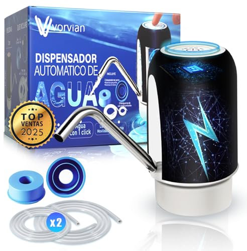 SUPER PACK Dispensador De Agua VORVIAN® UNIVERSAL + 2 Mangueras | COMPATIBLE Con Todas Las Botellas | Dispensador De Agua Para Garrafas | Grifo Para Garrafas |Dispensador De Agua Fria