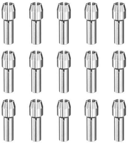 sourcing map 50pcs 3.0mm Drill Chucks Collet Bit 18mm Length Mini Electric Grinder Quick Change Replacement Drilling Tool for Rotary Tools