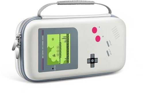 ivoler Tasche Kompatibel mit Nintendo Switch 2 Modell ( 2025 ), Portable Protective Hard Shell Tragetasche Hülle mit Speicherplatz für 12 Spiele, und anderes Zubehör (RetroShell DMG)