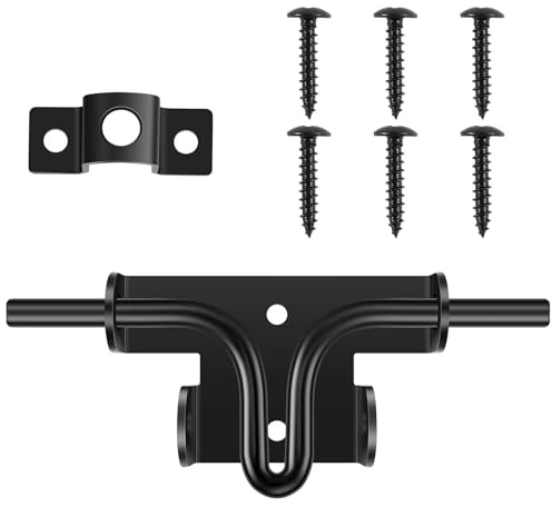 Loquet de porte et fenêtre à pêne coulissant for portes extérieures, hangars, portes de grange, armoires, 1 pièce