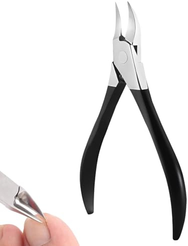 GXGM 1 Pièce Pince Coupante,Coupe Ongle Professionnel,Pinces à Ongles Incarnés avec Coupe Droite en Acier Inoxydable,Coupe Ongles Pieds dur et Epais,Pour Ongle Incarné(Noir)