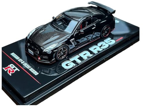 ZHRDWE Modellauto Metall 1:64 Für Nissan GT-R R35 NISMO Black Racing Druckgussauto Modell Spielzeug Statische Anzeige