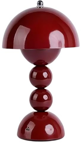 Lampe de table sans fil, lampe de chevet rechargeable à commande tactile et variable en 3 couleurs, lampe portable à pile en forme de champignon pour table de nuit, cuisine, bureau, décoration