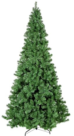10ft Artificial Christmas Tree With Stand Hinged Branches Habitat Indoor Xmas Home Office Holiday Decor Realistic Full Branch Look Easy Assembly Fast Setup Storage Reusable