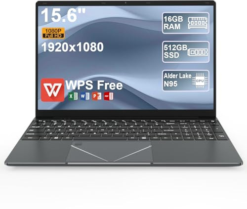 LEEDOW 15.6 Inch Laptop Computer FHD, 16GB DDR4 RAM, 512GB SSD