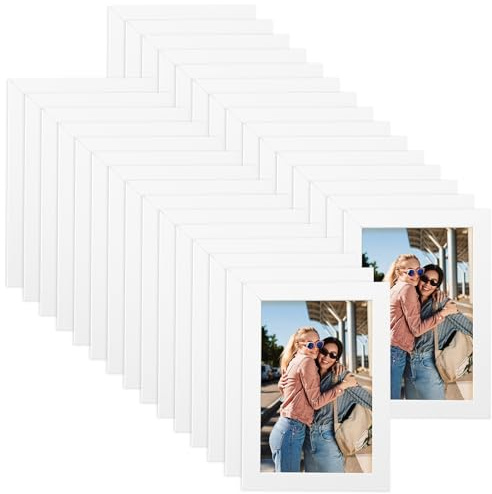 LDXDRU 30 Stück Bilderrahmen 10x15 cm, Weiß Fotorahmen Collage Set für Wohnzimmer Schlafzimmer Kinderzimmer Büro Treppenhaus Flur, Wand- oder Tischaufsteller