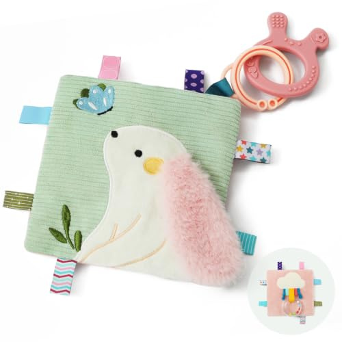 let's make Bunny Baby Tag Toy & Crinkle Toy for Newborn Sensory Play