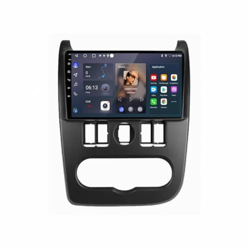 Car Gps Navigation Car Stereo for Renault Logan Sandero Dacia Duster 2009-2017 Bluetooth Wifi 4G Dab+ Tpms Mirror Link, Bluetooth Handsfree/Phone Mirroring, Hd, 4 Core 4G+64G