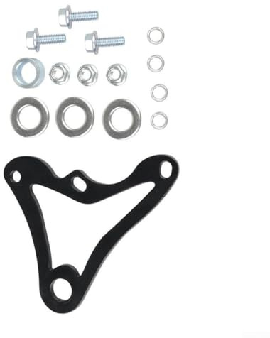 Bremssattel-Halterungs-Set für Coleman Rb100 Rt100 für Moto Mm-b80 Mm-b105 Frp Gmb100 für Mini-Fahrrad, hydraulische Scheibenumwandlung, 51 mm Halterungsadapter, hochfester Stahl, schwarze Oberfläche